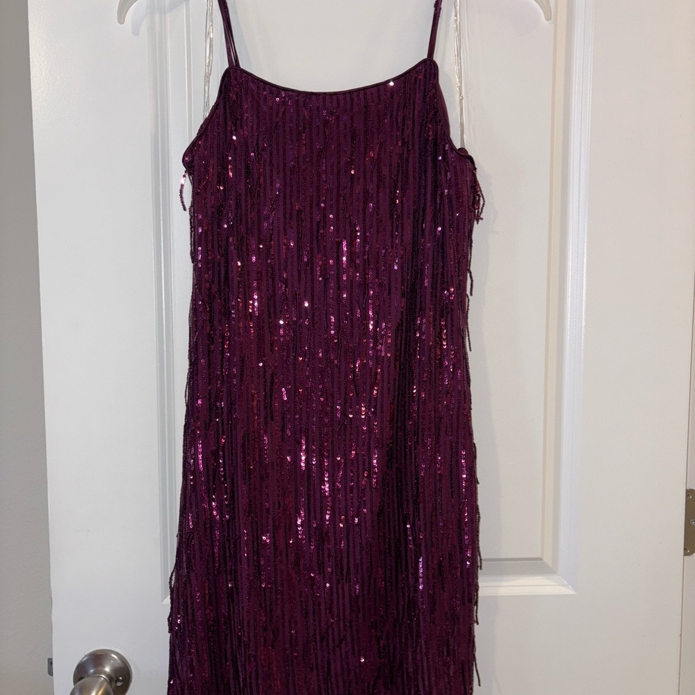 Elegant Purple Sequin Kids Dress